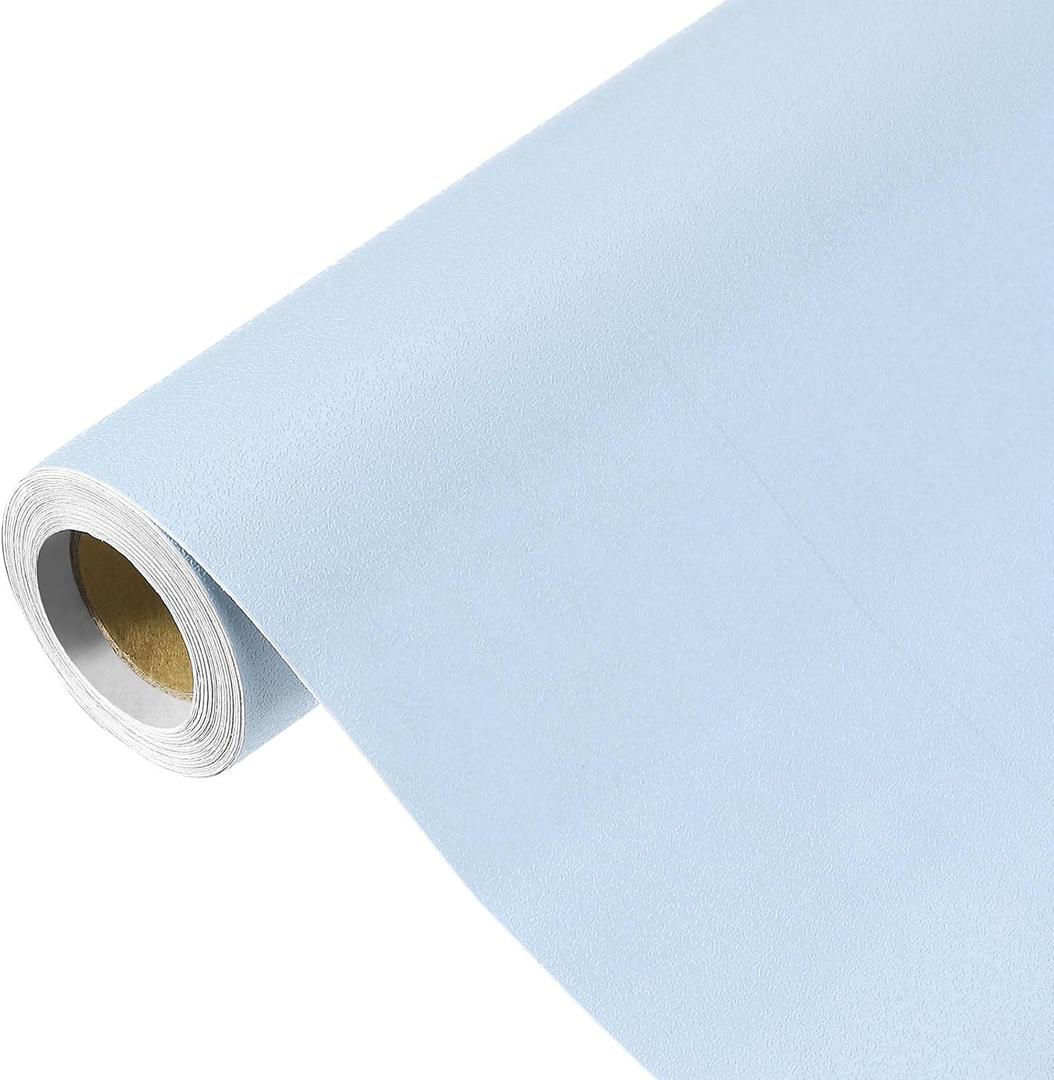 uxcell 197"x23.6" Sky Blue Wallpaper, Peel and Stick Wallpaper, Sky Blue Contact Paper Solid Color Vinyl Self-Adhesive Wall Paper Decorative for Wall Covering
