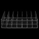 4 x SEUNMUK 4 Pack Acrylic Eyeshadow Makeup Palette Organizer, 7 Section Clear Makeup Palette Holder, Eyeshadow Palette Display Stand for Blush, Concealer