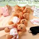 17 Pcs Bear Blindfolded Diaper Changing Baby Shower Games Include 12 Inch Bear Blindfold Diapers Introduction Sign for Adults Gender Reveal Games Party Prizes Gifts (Greenery)