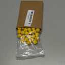 uxcell Sports Ball Beads, 30Pcs 15mm - Silicone Round Spacer Focal Beads, Rubber Loose Print Sports Beads for Keychain Making Pens DIY Crafts Necklace Bracelet Lanyard (Yellow Baseball)