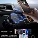 Latest Magnetic Car Phone Holder Ultra Vacuum Suction Cup Phone Mount Magnetic Car Mount Cell Phone Holder for Your Car Accessories for iPhone 15 14 13 12 Android (Black)