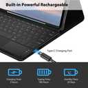 Trackpad Keyboard Case for Galaxy Tab S11 11 inch (SM-X730/SM-X736B), 7 Color Backlit, Magnetic Detachable Wireless Keyboard Leather Cover with S Pen Holder for Galaxy Tab S11 2025, Black