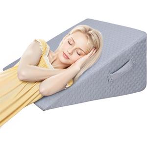 Bed Wedge Pillow for Sleeping, Adjustable Wedge Pillow Set for After Surgery, Elevated Triangle Pillow for Acid Reflux and Back Pain Relief, Post Surgery, Snoring, Back Suppor (Gray-02)