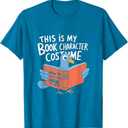 This is My Book Character Costume Funny Pigeon Kids Reading T-Shirt, Medium Blue