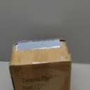 BUYMAX 6 Inch Vintage Ceramic Flower Pot with Relief Design & Handles, Indoor Plant Planter with Drainage Hole, Home Garden Decor for Living Room, Gift Ideas (White)