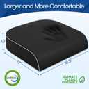 SweetSlubr Seat Cushion for Tailbone Pain Relief, Office Chair Cushion, Memory Foam Large Chair Cushion with Non-Slip Cover for Soft Support at Office Chair, Car Seat, Airplane Black/XLarge