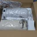 25" Vintage Farmhouse Jar Table Lamps, Single Rustic Bedside Lamp with USB A+C Ports & AC Outlet, Nightstand Lamps for Living Room, Bedroom, End Table, Cream(LED Bulb Included)