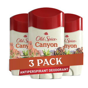 Old Spice Men's Antiperspirant & Deodorant Canyon with Aloe, 24/7 Odor Protection, 2.6oz (Pack of 3) 