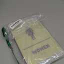 Women Bathroom Sign by GDS - ADA Compliant, Wheelchair Accessible, Raised Icons, & Grade 2 Braille - Includes Adhesive Strips for Easy Installation - Bathroom Signs for Business, Restroom sign, Restroom Signs for Business - 6" W x 8" H (Brushed Gold) - Made in USA