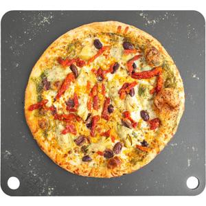 NerdChef Steel Stone - High Performance Pizza Baking | Made in USA (14.5" x 16") - (.375" Thick - Pro)