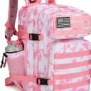 45L Tactical Assault Backpack 3 day assault pack with Molle Waterproof backpack Rucksack for Tactical Backpacks (Pink coral)