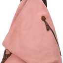 KL928 Canvas Vintage Backpack Large Casual Daypack Outdoor Travel Rucksack Hiking Backpacks for Men Women (peach)
