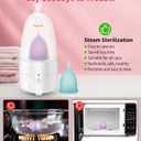 Menstrual Cup Steamer Sterilizer with 2 Reusable Menstrual Cups, Period Cups Cleaner Wash Kit