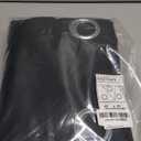 NICETOWN Pitch Black Solid Thermal Insulated Grommet Blackout Curtains/Drapes for Bedroom Window (2 Panels, 42 inches Wide by 63 inches Long, Black)