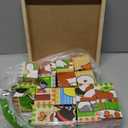 Melissa & Doug Farm Wooden Cube Puzzle with Storage Tray - 6 Puzzles in 1 (16 pcs) - FSC Certified