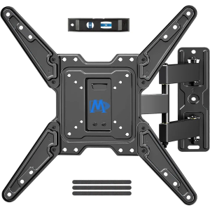 Mounting Dream UL Listed TV Wall Mount for Most 26-55 Inch TVs, Full Motion TV Mount with Perfect Center Design, Articulating Wall Mount TV Bracket Swivel and Tilt, Max VESA 400x400mm, Up to 77LBS