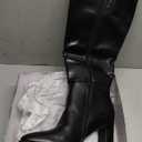 wetkiss Womens Knee High Boots Chunky Block Heel Tall Boots Knee High Square Toe Long Boot Mid Low Heel Boot with Zipper (9.5)