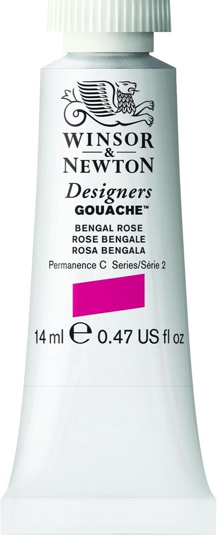 Winsor & Newton Designer's Gouache, 14 ml (0.47oz) Tube, Bengal Rose