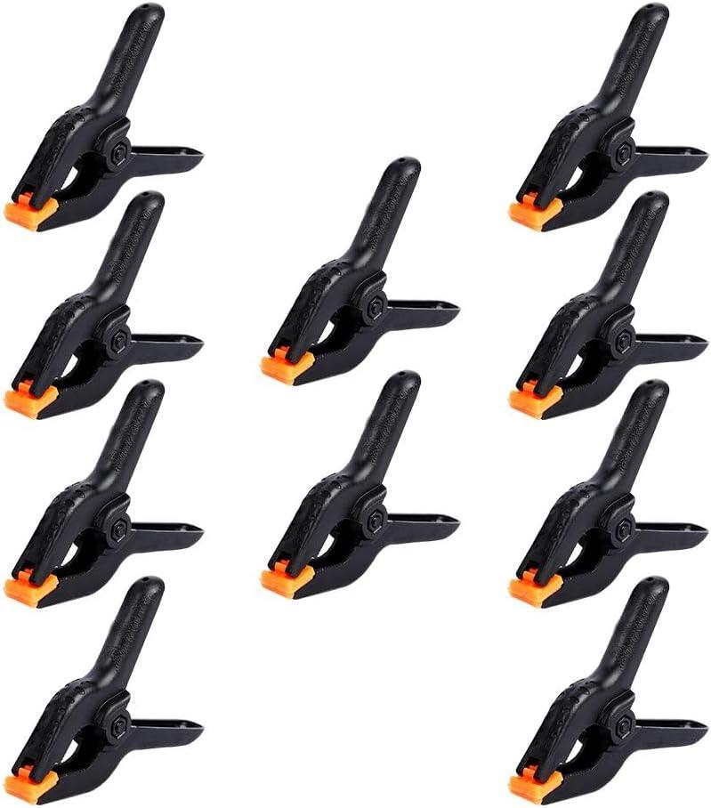10 PCS 6 inch Professional Plastic Large Spring Clamps Heavy Duty for Crafts or Plastic Clips and Backdrop Clips Clamps for Backdrop Stand,Photography, Home Improvement and so on