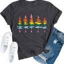 TUPOSU Gay Pride Shirts for Women Lesbian Rainbow Tree T-Shirts Queer LGBTQ Equality Tee Top, Medium