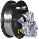 GIANTARM Silk Metallic Silver PLA 3D Printer Filament 1kg Spool, 1.75mm Dimensional Accuracy +/-0.03mm, 1080 Feet per Roll, Vacuum Packaging