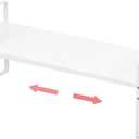 Jojocross Expandable Stackable Spice Rack Cabinet Shelf Organizer in Cabinets Shelves Kitchen Cupboard Organization Stack up Racks Pantry Countertop Storage Large/White 1 Pack