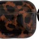 Leopard Cheetah Print Case for AirPods 3rd Generation(2021) with Keychain Tortoiseshell Animal Pattern Trendy Brown Cases with Lock for Cool Girls Women Men(for AirPods 3,Tortoise)