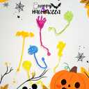 36pcs Halloween Party Favors Sticky Hands, Spider Web Skull Bat Stretchy Sticky Toys For Boys Girls, Birthday Party Supplies, Non Candy Halloween Treats Goodie Bag Stuffers