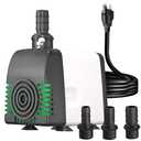 Knifel 800GPH Submersible Water Pump - Fountain pumps with Auto Shut Off, Adjustable Flow & Ultra-Quiet for Fountains, Ponds, Aquariums, Fish Tank and More