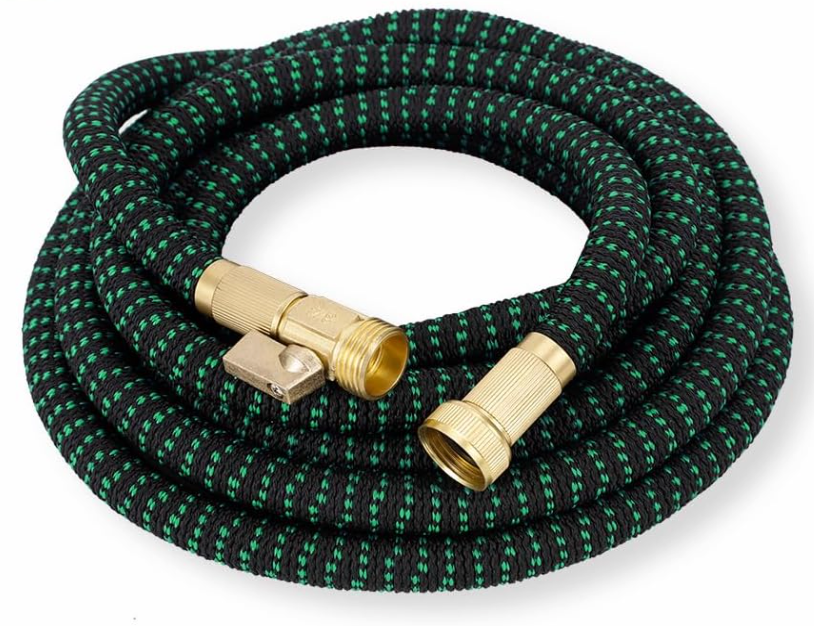 Expandable Garden Hose - 50 ft Expanding Water Garden Hoses, No Kink Lightweight Flexible Hose with 3/4" Solid Fittings and 4-Layer Latex Cores - 50ft Retractable Stretch Car Washing Pipes