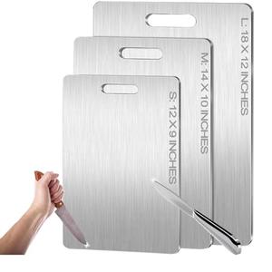 Titanium Cutting Board - 2026 New Upgrade 100% Pure Titanium Cutting Boards for Kitchen Double Sided Non Toxic Titanware Cutting Board,Hygiene Durable Dishwasher Safe Chopping Board (12"L x 9"W), 1 pcs