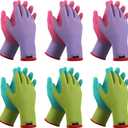 NoCry Premium Women's Gardening Gloves with Strong Non-Slip Grip - 100% Breathable, Superior Dexterity - Perfect Eco-Friendly Garden Gloves for Women (Purple & Green)