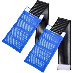 Gel Ice Cold Packs - (2-Piece Set) Soft Reusable Cold/Hot Compress, Provides Alleviate Joint and Muscle Pain. Flexible Therapy from Injuries - Shoulder, Back, Knee, Neck, Ankle & More.