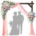Wooden Square Wedding Arch, 7.48FT Wood Arch Backdrop Stand, Wedding Arbor, Reusable