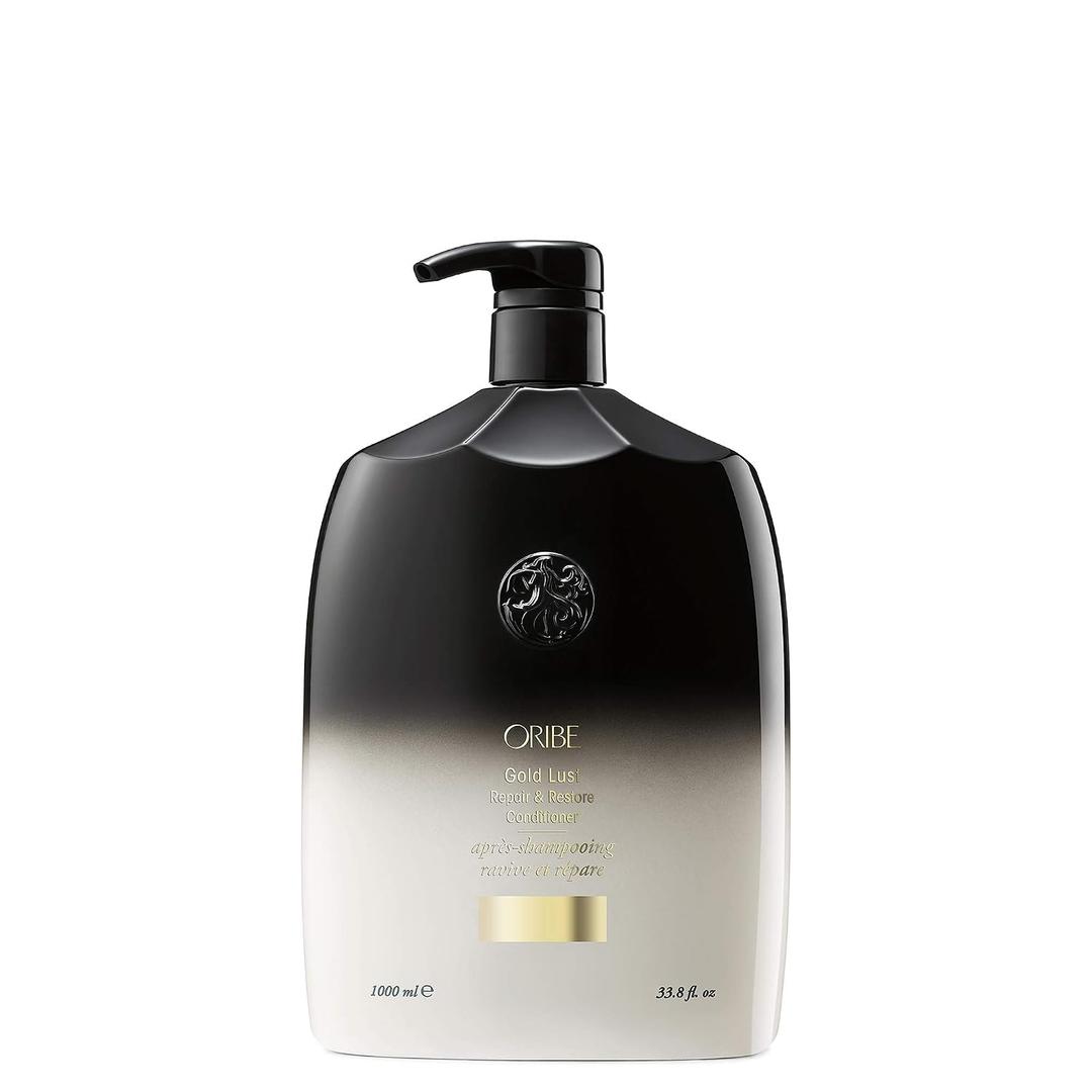 Oribe Gold Lust Repair & Restore Conditioner - Repairs & Prevents Damage - Strengthens & Moisturizes Dry Strands - Helps Seal Split Ends - For Damaged Hair & All Hair Types - 33.8 oz