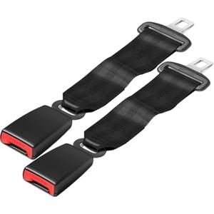 KBBYT 4Pcs Universal Car Belt Shoulder Extender Strap Pad, 14.09IN Soft and Comfortable Shoulder Strap Accessory for Auto Interiors（Black）