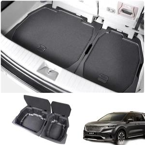 For 2024 Kia Carnival Trunk storage box for Kia Carnival 2022 2023 2024 Trunk Cargo Organizer Insert Rear Storage - Portable with Lid storage TrayNew Kia Carnival Trunk Small Items Organizer