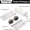 Retro Round Sunglasses for Men Womens Vintage Trendy Circle Sunglasses Costume Cosplay Sun Glasses UV400 Protection (Grey/Transparent Grey)