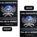 5 x 2nd Amendment 1789 Flag, 17.52x12.4 Inch USA Patriotic Skull Flag Second Amendment Sign The Right of The People to Keep and Bear Arms Shall Not Be Infringed Double Sided Garden Flag for Decoration