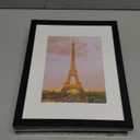 Upsimples 8.5x11 Picture Frame Set of 3, Made of High Definition Glass for 6x8 with Mat or 8.5x11 Without Mat, Wall and Tabletop Display Photo Frames, Black