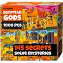 QUOKKA 1000 Piece Puzzle for Adults Egyptian Gods – Adult Puzzles with Secret Tasks & Immersive Audio Story of Ancient Myths and Legends for Deep Relaxation for Challenge Puzzle Lovers