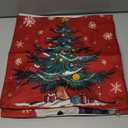 Christmas Throw Pillow Covers 16x16 Inch Set of 4, Christmas Tree Snowman Holly Jolly Let it Snow Red Xmas Decorative Pillow Cases Seasonal Winter Holiday Cushion Covers for Sofa Bed Couch