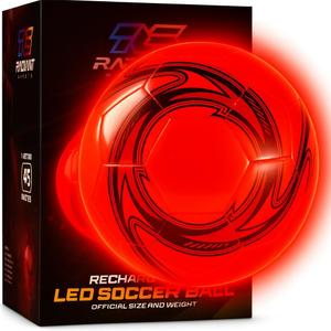 LED Light Up Soccer Ball - Rechargeable - Glow in The Dark Size 4 Size 5 Soccer Ball for Kids - Attractive and Durable Designs - Gifts for Boys Ages 8-15