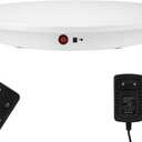 Motorized Rotating Display Stand, Angle Speed Adjustable Electric Rotating Turntable, 360 Degree 330 Lbs Load Auto Rotating Platform for Photography Big Size Products Display Video Show, Wired White