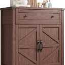 ChooChoo 30" W Coffee Bar Cabinet, Kitchen Storage Cabinet with Drawer, 1 Drawer + 2 Doors