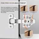 4 Pack Full Overlay Soft Close Cabinet Hinges 105 Frameless 3 Way Adjustable Soft Close Hinges for Cabinet Doors Kitchen Cabinet Door Hinges with Screws