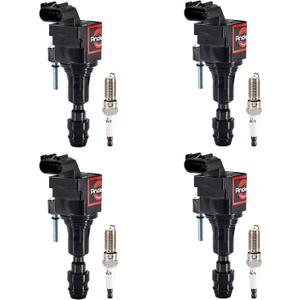 Pindex 4 Pack UF491 Ignition Coil Pack 12578224 and Spark Plugs XP5263 Coil Pack Kits Compatible with Chevy Equinox 10-17 Malibu 08-14 GMC Terrain 10-17 Buick Verano 12-17 2.0L 2.2L 2.4L L4
