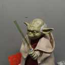 Kurt Adler Star Wars Yoda with LED Light Saber Treetop, 12"