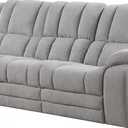 Recliner Chair Sofa, Living Room Furniture Set, 3 Seat Ergonomic Lounge Sofa Counch, Manual Recliner Sofa Made with Chenille Fabric for New Year (Light Grey) 7 1/2 ft x 2 1/2 ft