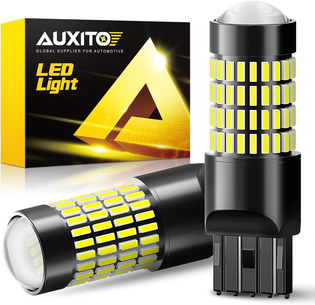 AUXITO 7440 7443 LED Bulb, Super Bright 7441 7444 992 W21W LED Bulbs with Projector for Reverse Tail Brake Signal Back Up Parking Marker Lights, 6000K White
